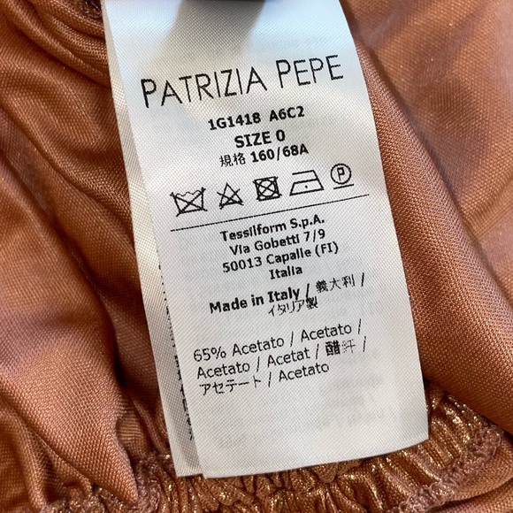 Patrizia Pepe Metallic Rose Gold Skirt - Picture 6 of 8